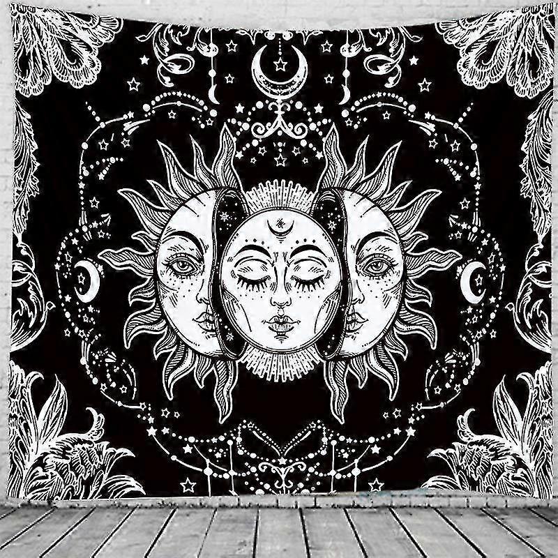 Soleil et Lune Tarot Tissu suspendu Fond Tissu Décoration Intérieure Tapisserie Tissu