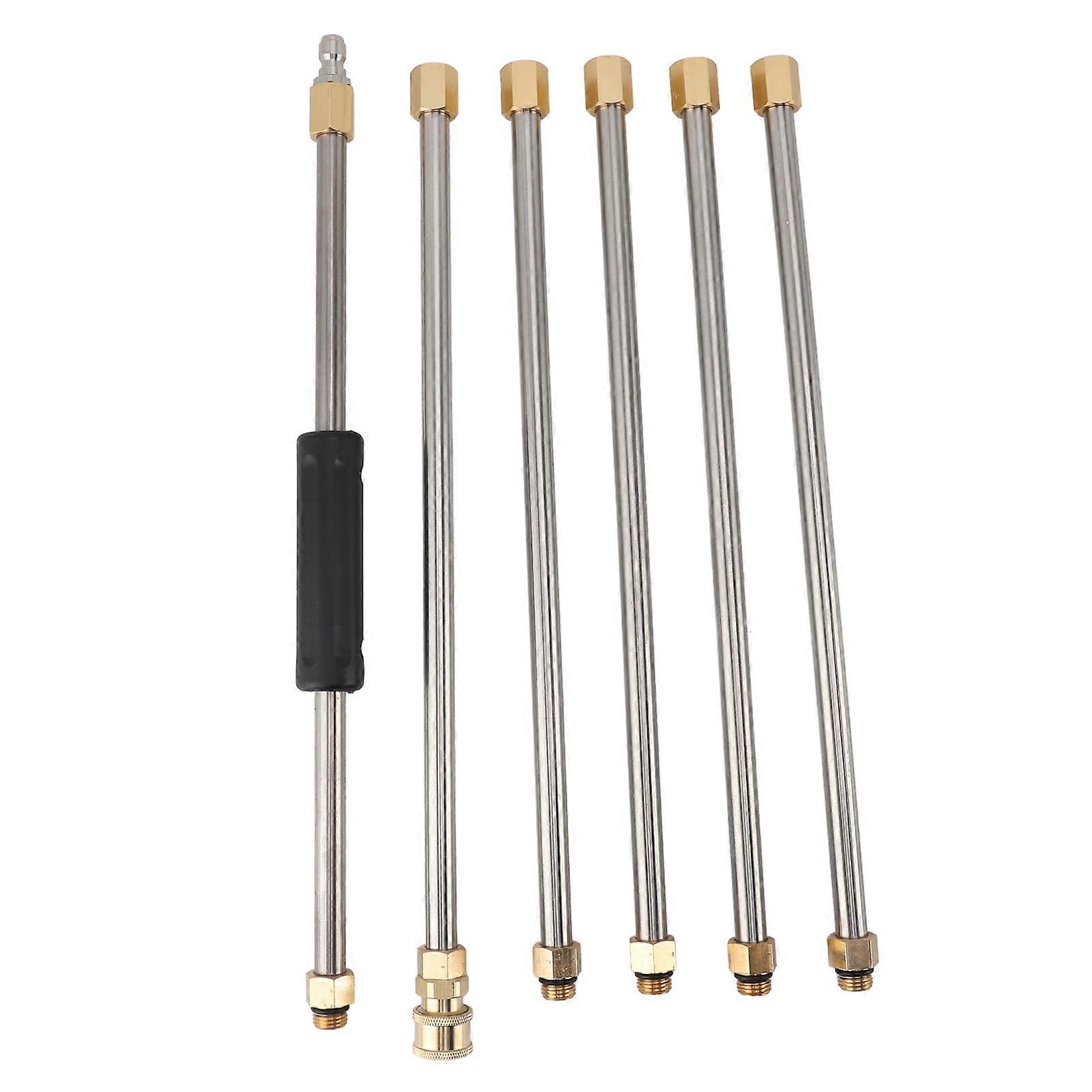 90 Inch Pressure Washer Extension Wand Power Washer Lance with 1/4 Inch Quick Connect for Roof Cleaning 6pcs