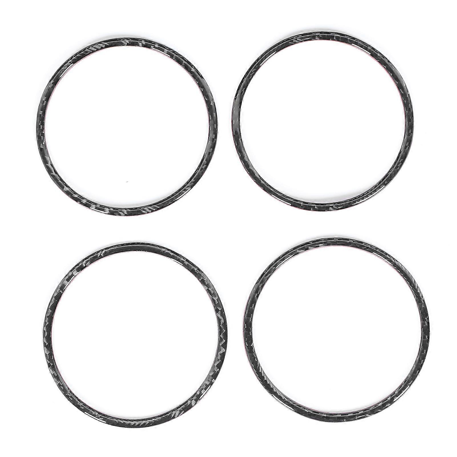 4pcs Car Speaker Decorative Ring Carbon Fiber Loudspeaker Frame Sticker Fit for X5 X6 F15 F16 E2U611