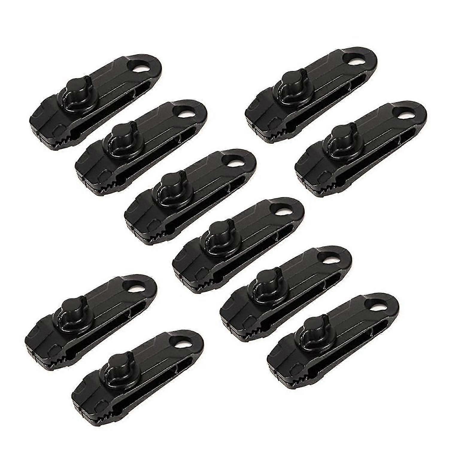 10x braçadeiras para lonas, toldos e tendas - Preto