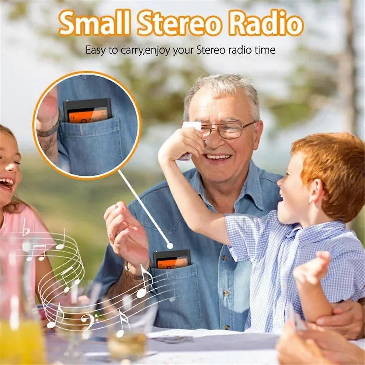 Portable Weather Radio FM AM Emergency Pocket Radio with Weather Warning Alarm Clock Mini Handheld Radio