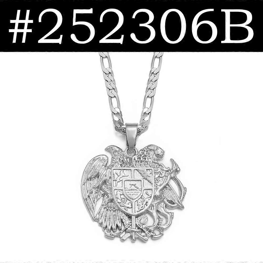 שרשראות תליון נשר ארמני לנשים גברים צבע זהב צבע כסף תכשיטי מעיל האצולה הארמני #252306