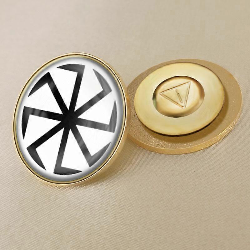 Svarogs Slavic Star Symbol Flag Brooch/badges/lapel Pins
