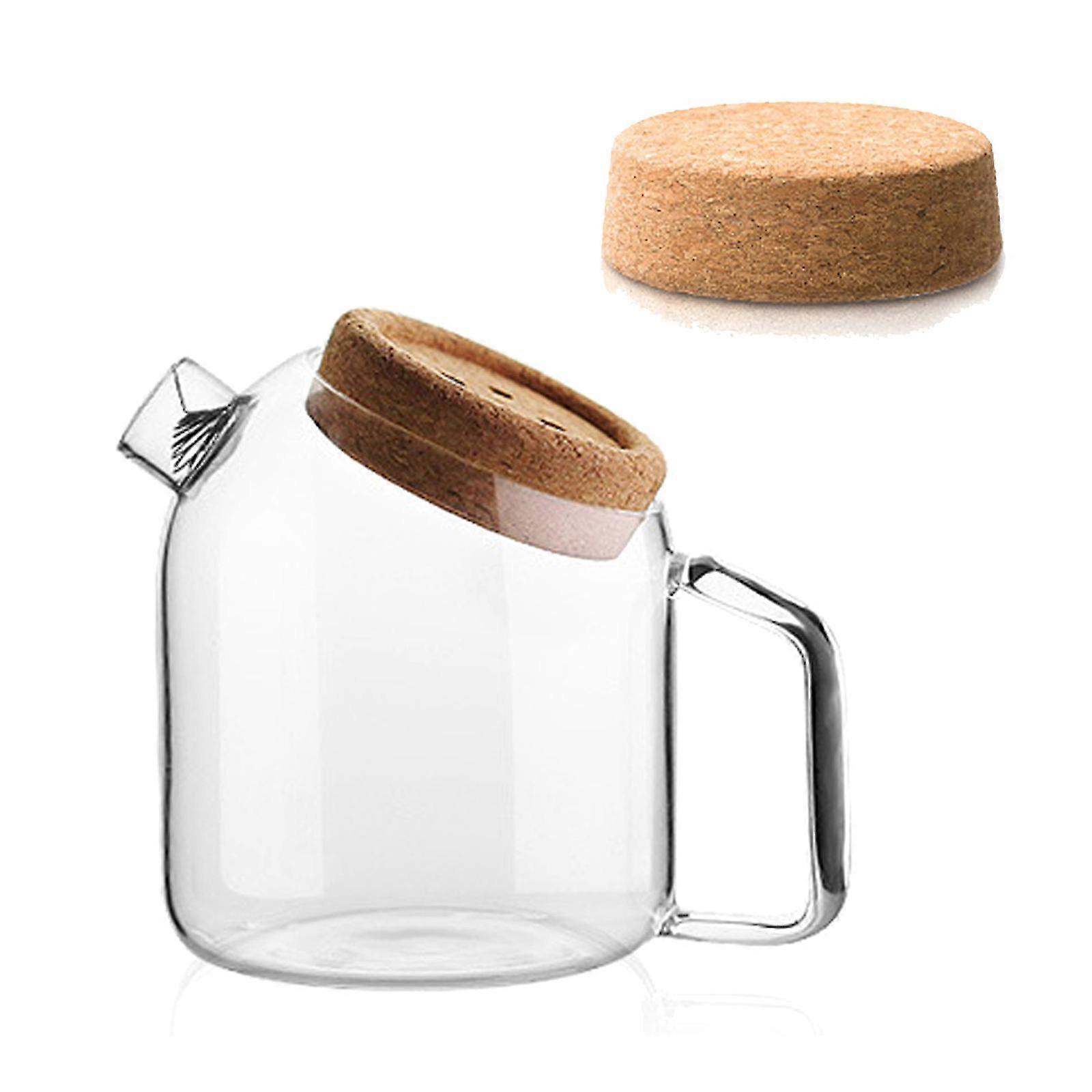 Thé en verre Jus Résistant à la chaleur 800ml / 1200ml / 1800ml Grande Capacité Café créatif Transparent Bouilloire d’eau froide