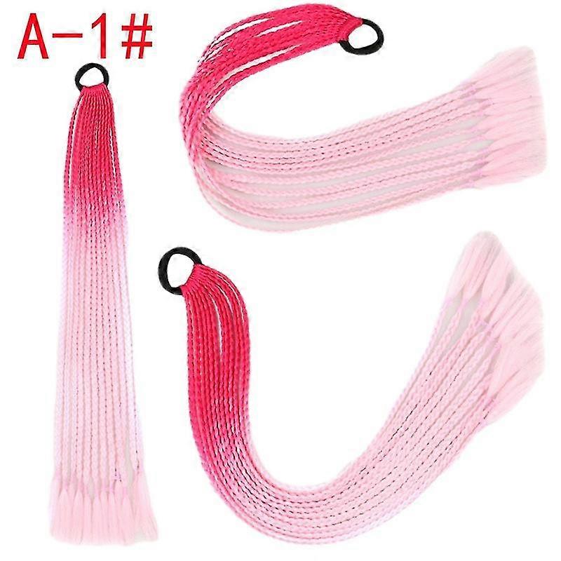 Jianghuo Gradiente Sporco Torsione Intrecciato Coda di Cavallo Elastico Hip Hop Donne Colorate Parrucca Elastica Accessori Per Capelli Copricapo Corda Per Capelli 55 cm