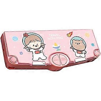 LYNBLY Cartoon astuccio, Astuccio Scuola 2 Zip, Portapenne Triplo Scomparto, Astuccio Grande Capacità, Anime Studenti Cancelleria Matita Borsa, per