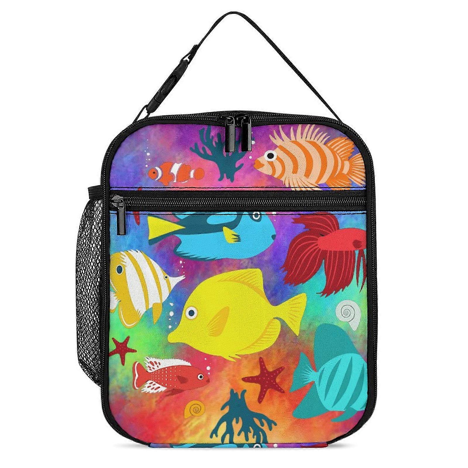 حقيبة غداء أسماك حوض السمك الاستوائية / حقيبة حمل للرجال / النساء / الأولاد / الفتيات / المراهقين صندوق غداء لطيف المتانة المحمولة- SYS1566