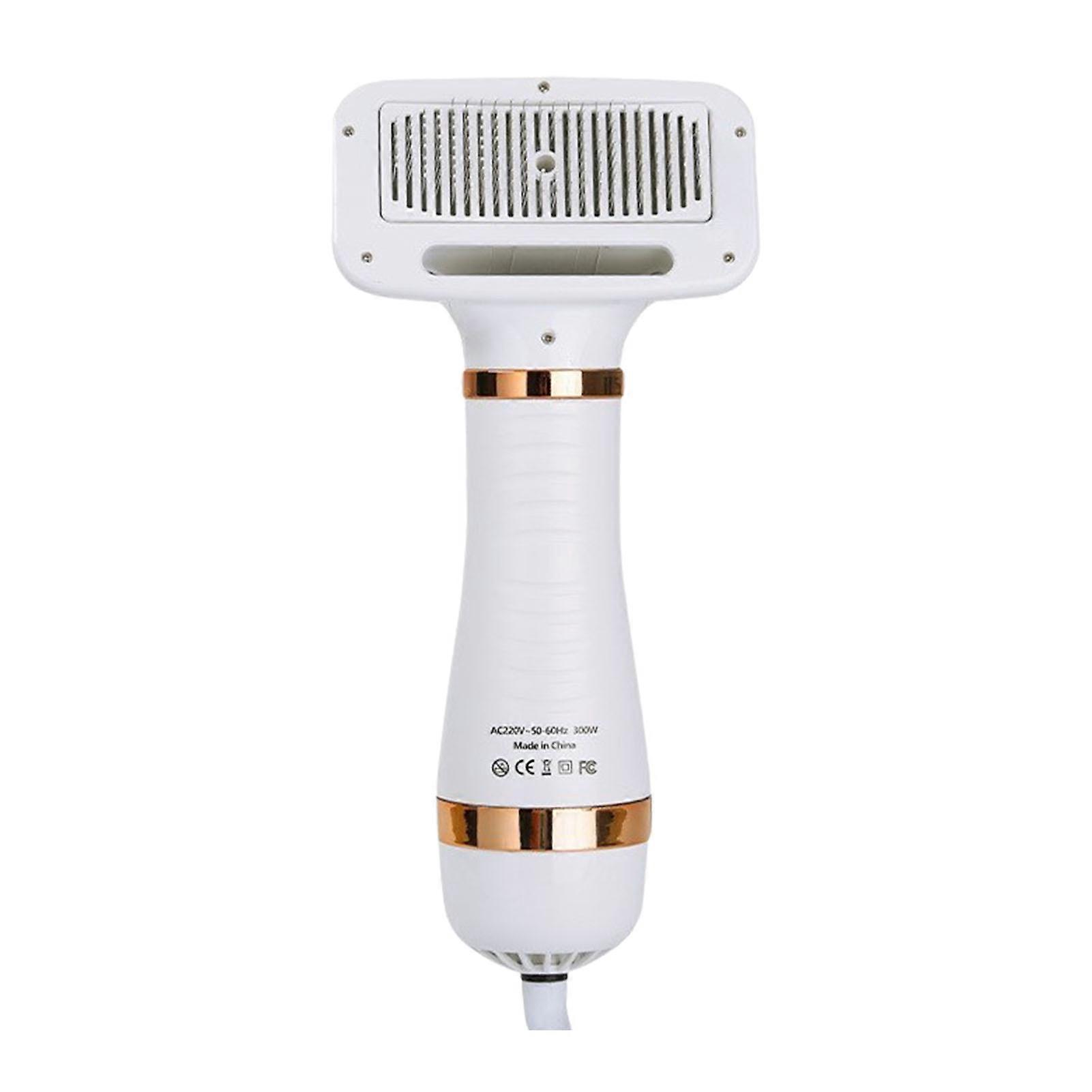 Pet Saç Kurutma Makinesi 2'si 1 arada 300W Köpek Fön Makinesi, Küçük Orta Köpekler için Slicker Fırça ile Kediler Sıcaklık Ayarlanabilir Saç Kurutma Fırçası