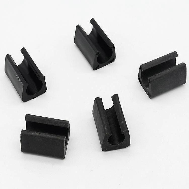 12 قطع كرسي الساق منصات جولة أنبوب نهاية أنبوب القدم الجدول كرسي وسادة الأثاث مستطيل الشكل أسودمناسبة لأنبوب 25mm