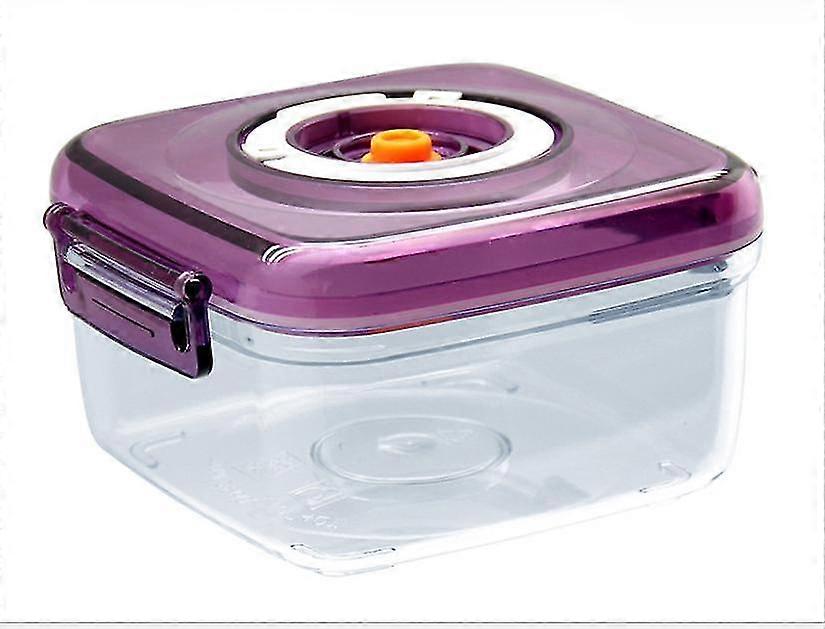 Plastic Wrap Vacuum Container Fresh Keeping Box Food Container Airtight Jar For Food Preservation Purple