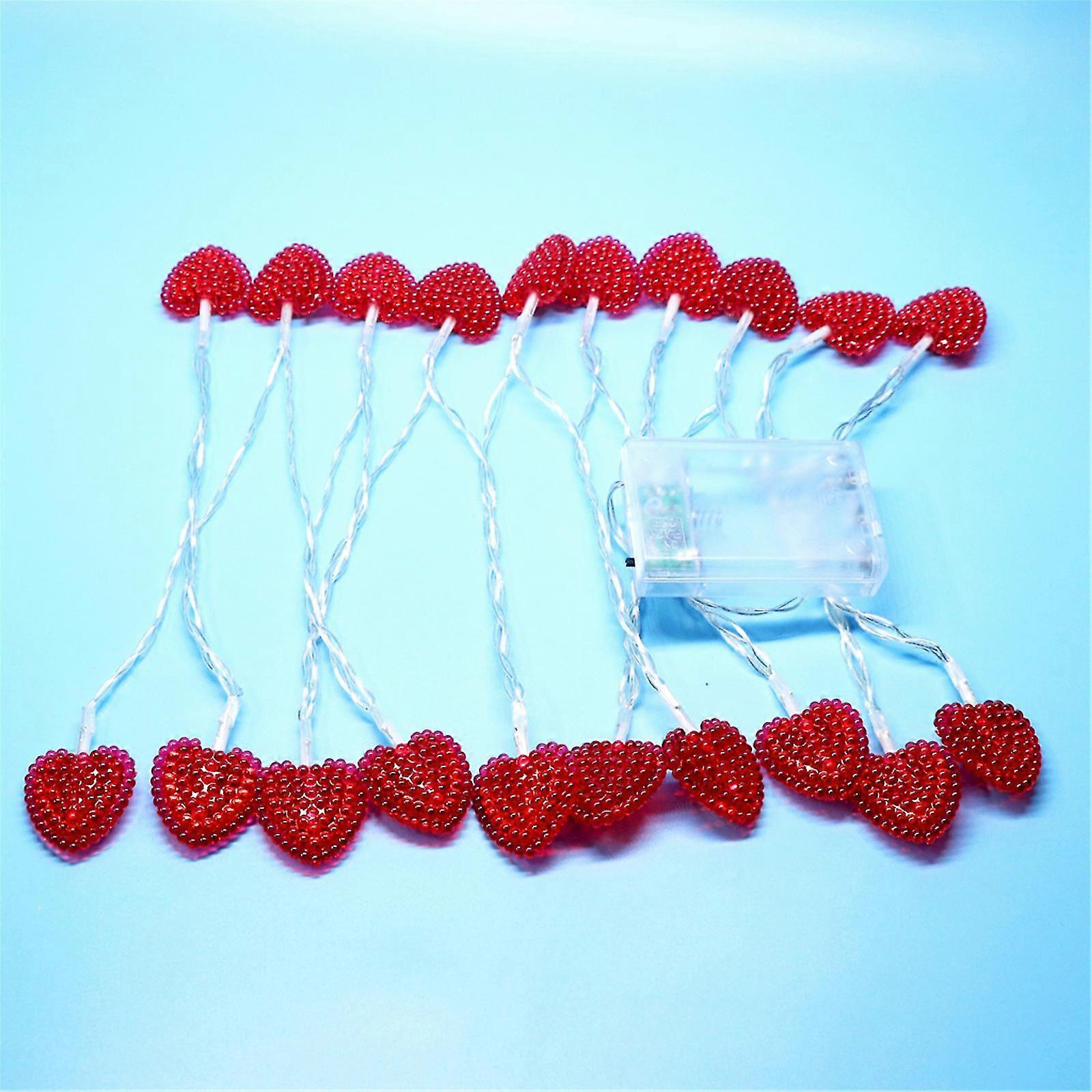 red love heart lantern valentine's day light string small lantern love lights