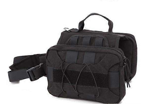 犬用パックハウンド犬用サドルバッグバックパック旅行キャンプハイキング中型&大型犬用2つの容量の大きいサイドポケット(BLK)