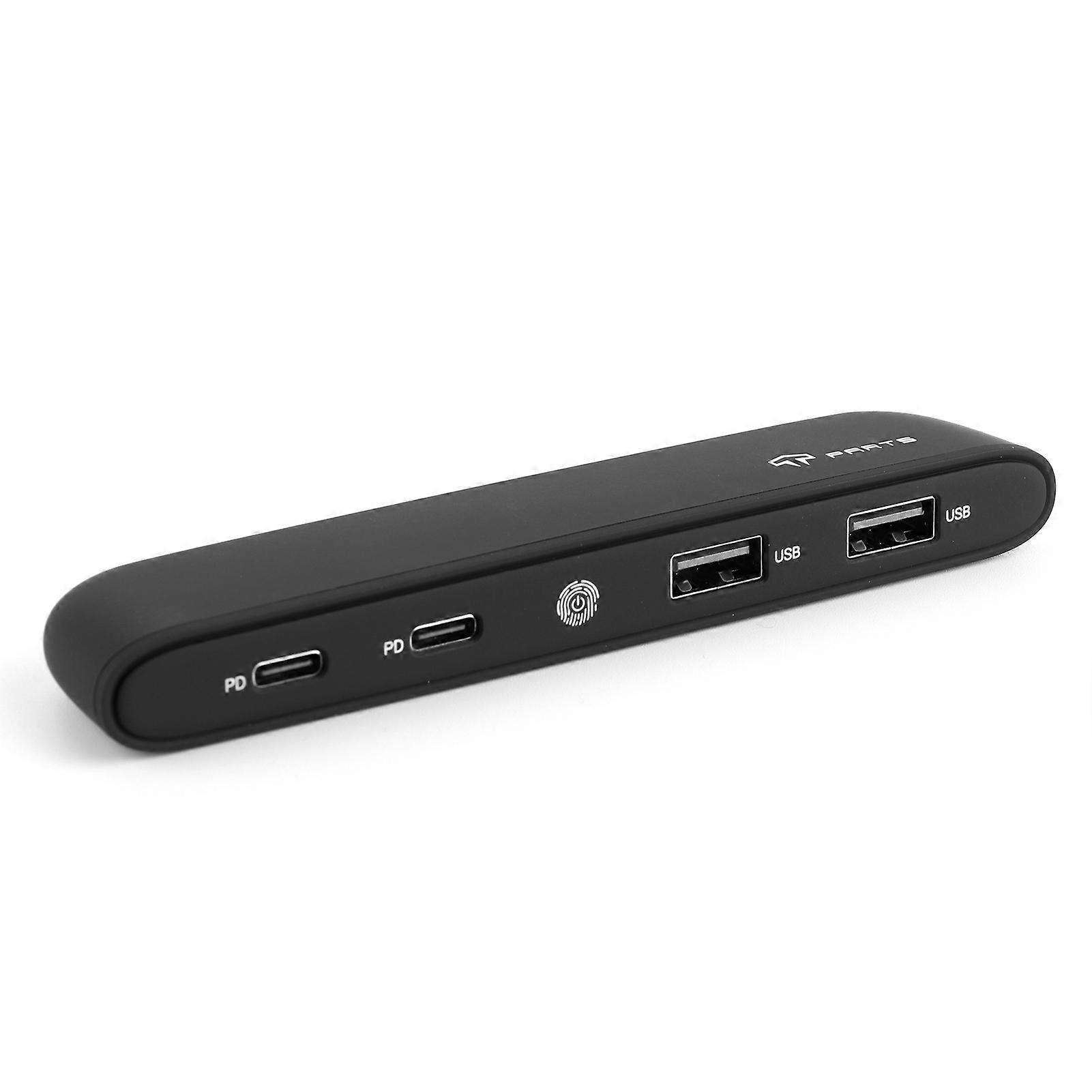 4 Port USB Hub TYPEC Interface BuiltIn Touch LED Light Fit for Tesla Molde 3 2020.62021.1