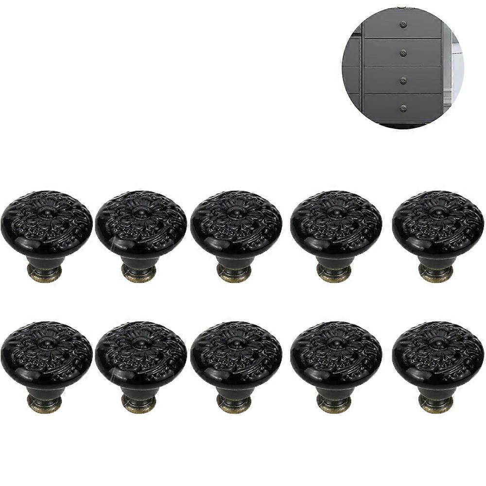 PIAO 10 pieces ceramic knobs, vintage cabinet door knobs, drawer knobs, ceramic door knobs, drawer knobs, dresser knobs, drawer knobs set