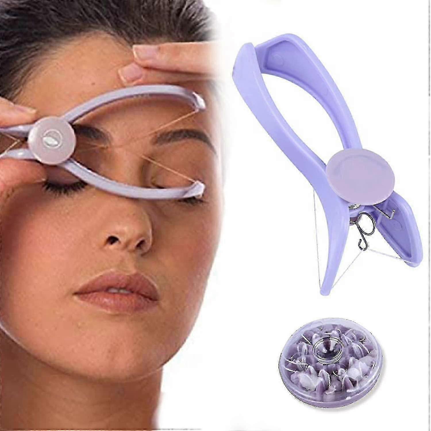 Gezichtsontharing wenkbrauwen gezicht & lichaamshaar Threading & Removal System met 5 voorgesneden extra sterkte draden