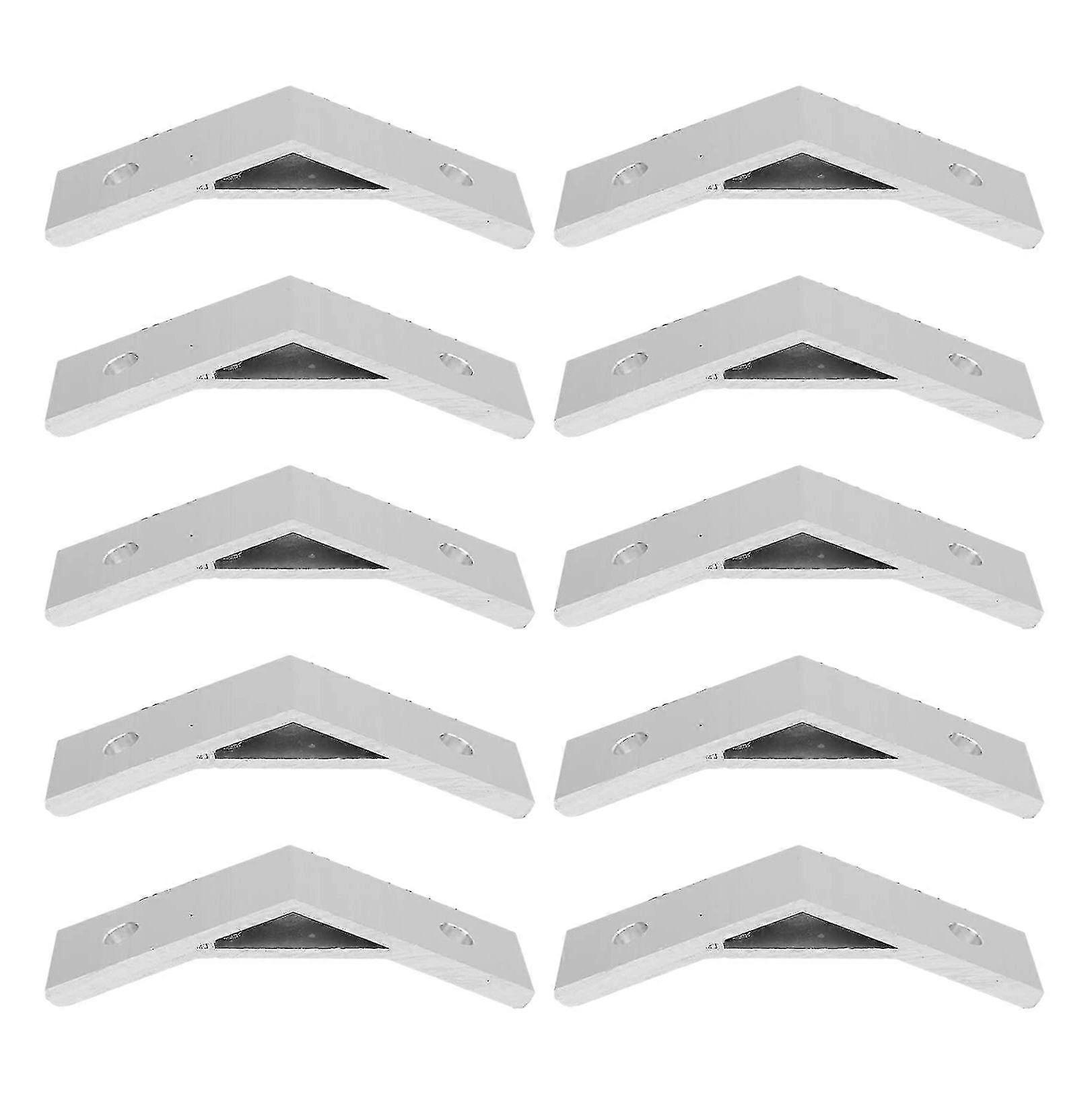 10pcs 135 Degrees Bracket Angle, Aluminum Silver Corner Braces(3030)