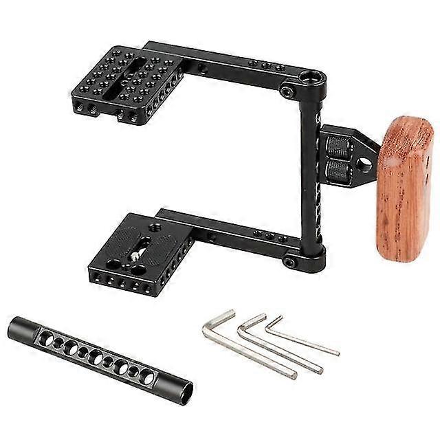 Digital slr camera rabbit cage camera stabilizer with wooden handle for canon 80d nikon d7000 sony a99 1657