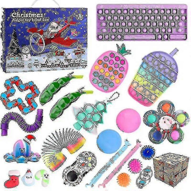 Fidget Advent Calendar Christmas Countdown Calendar 24 Days Sensory Fidget Toys Set Gift Boxes-ZZY