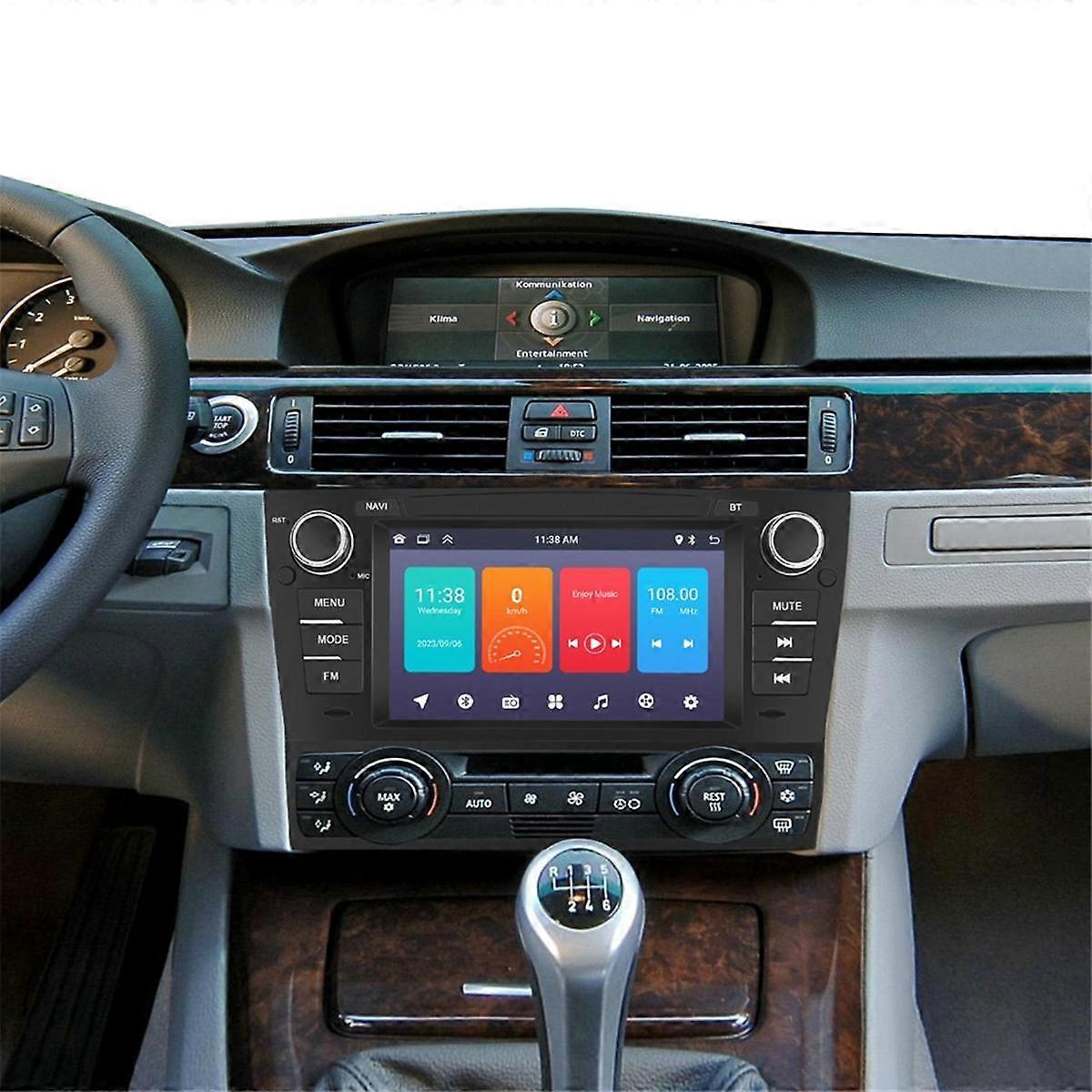 Autoradio per Serie 3 E90, 2 Din 7 Pollici Android 13 2G & 64G Carplay Android Auto Bluetooth GPS FM Lettore multimediale