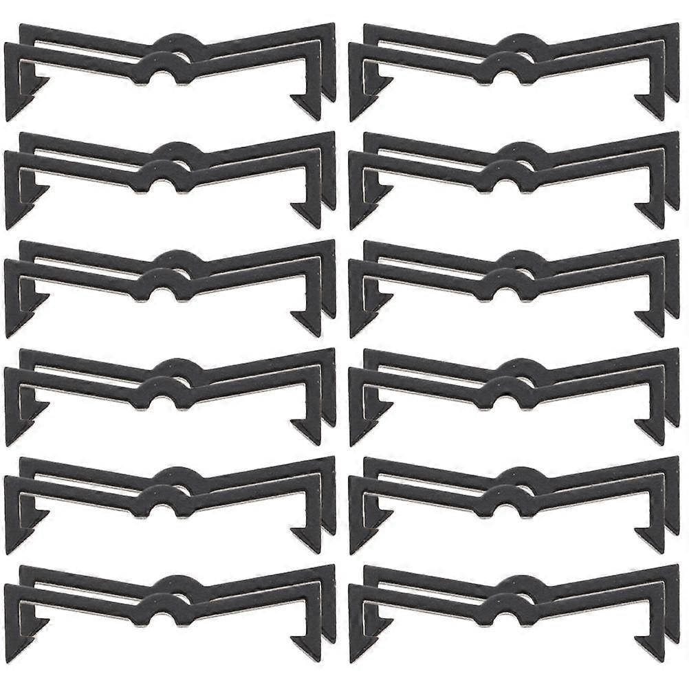 50 Pcs Black Peg Board Peg Hooks Pegboard Hooks Clips Peg Hook Locks Peg Hook Fixer Plastic Pegboard Hook Locks