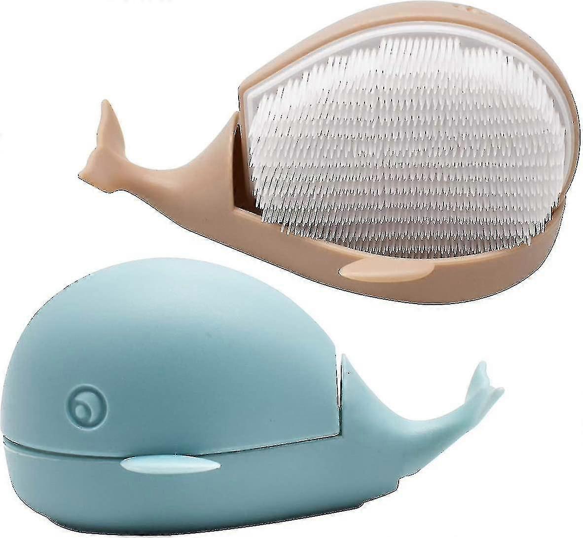 2 Pcs Whale Laundry Brush