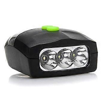 Ultra Bright 3 LED Cykel Främre Strålkastare Lampa + Elektronisk Klocka Horn