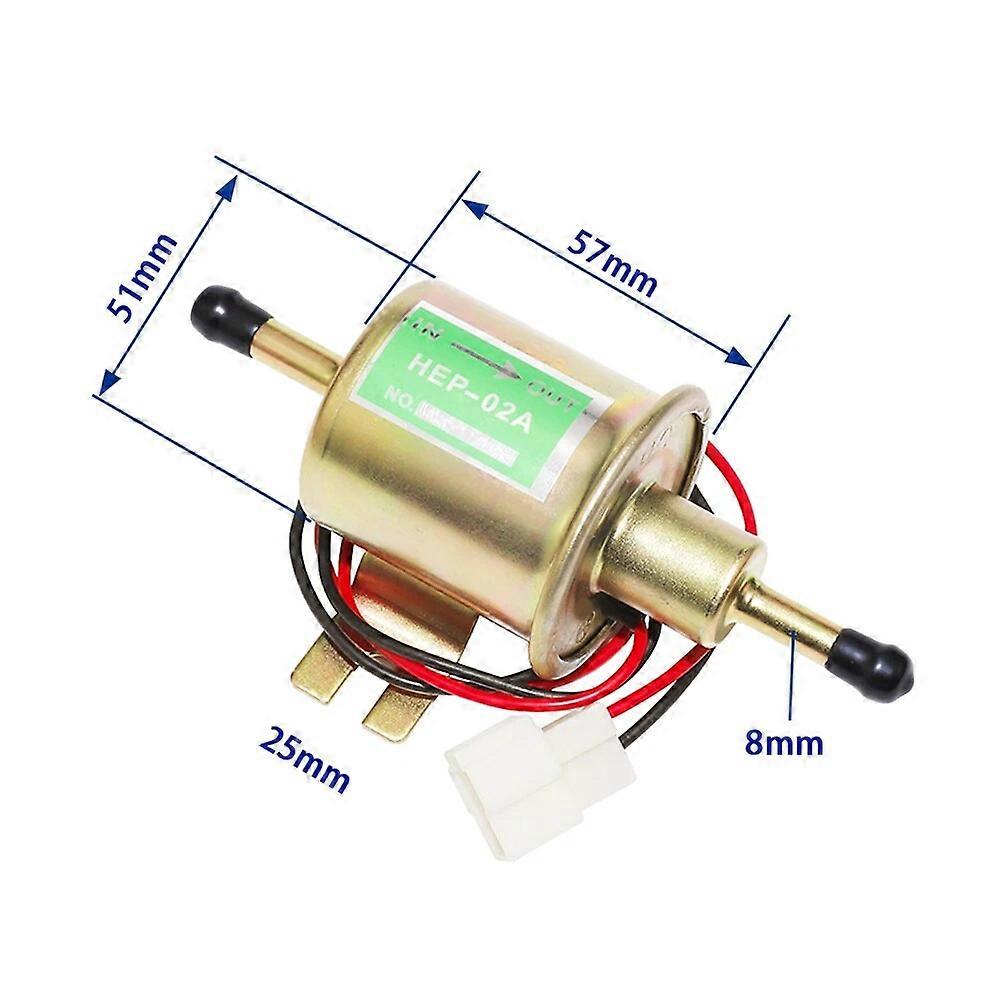 Micro Electric Gasoline Fuel Pump Universal 12V 1-2A 35GPH 4