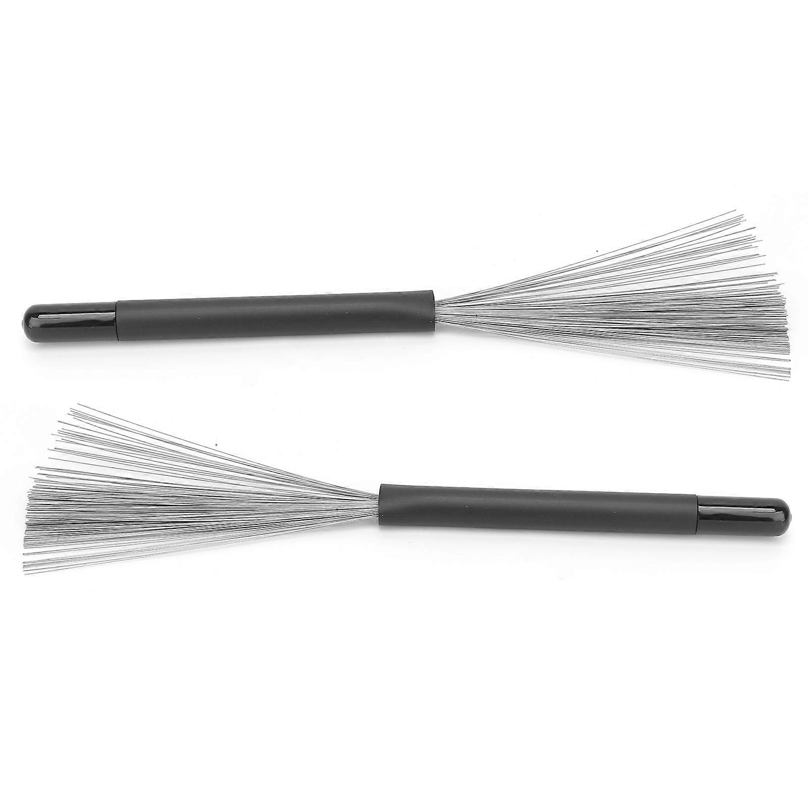 Pair Drum Brushes Retractable with Comfortable Handle Perfect Gift for Rock Band Country Music Folk Drummers