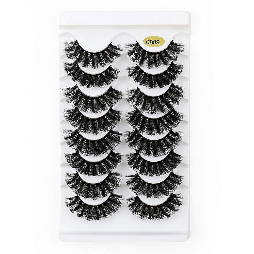 8Pairs False Eyelash Natural 3D Fluffy Eyelash Extensions Soft Wispy Eyelashes
