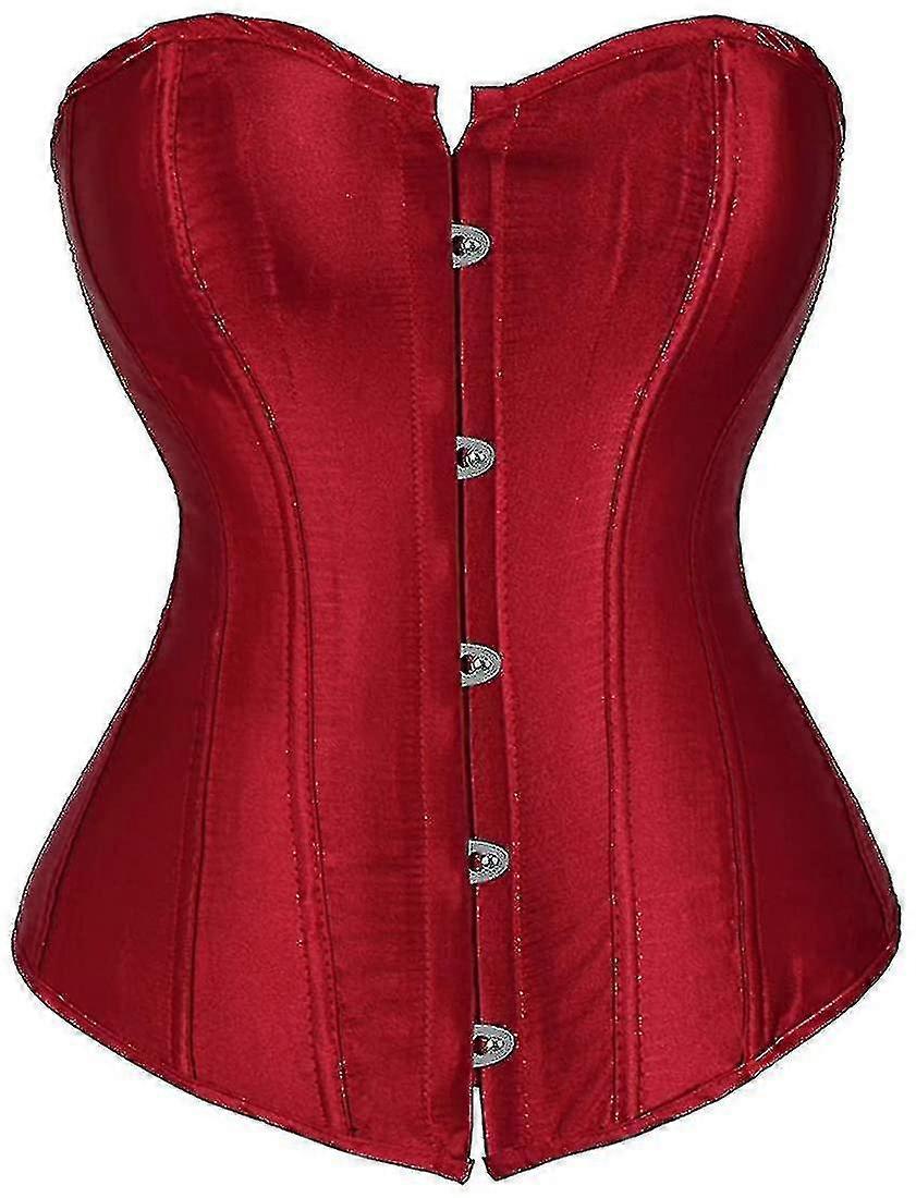 נשים של מחוך Bustier העליון סקסי הלבשה תחתונה קובע שחור סאטן מותניים סינצ'ר