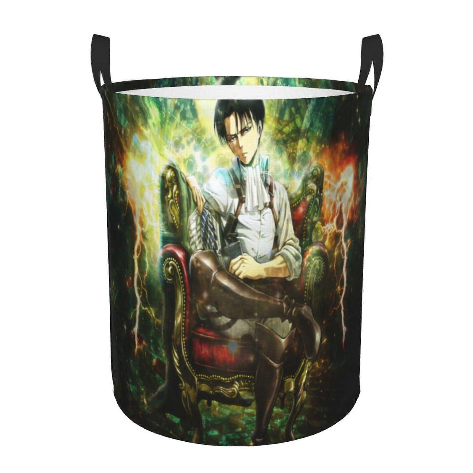 Attack On Titan Wäschekorb, zusammenklappbarer Wäschekorb, Schmutzwäschekorb, wasserdichter Wäschekorb, faltbarer Waschkorb SYS26696