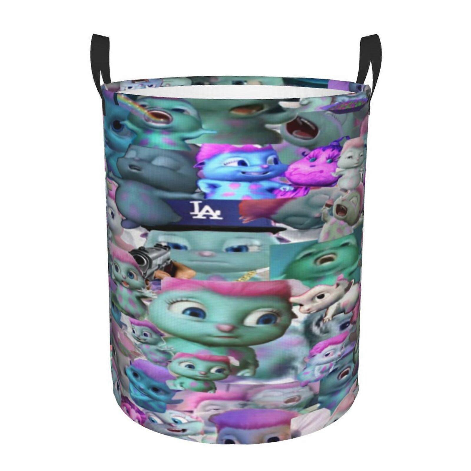 Bibble 3d Graphic Flame Laundry Basket Fire Flame Clothes Hamper Storage With Handle-SYS28108