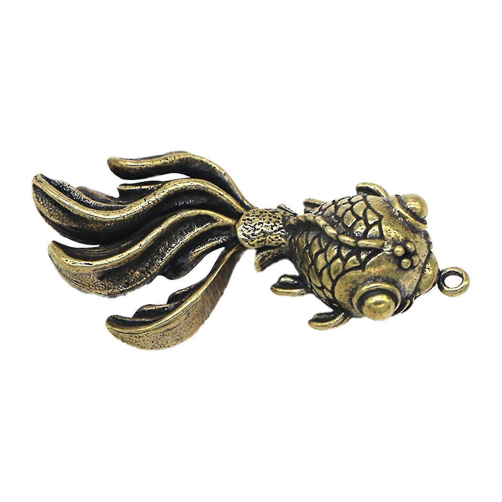 Excellent détail Carp Keyring Pendentif Artistique Laiton Mobile Queue Design Pendentif Carpe Pour Bureau
