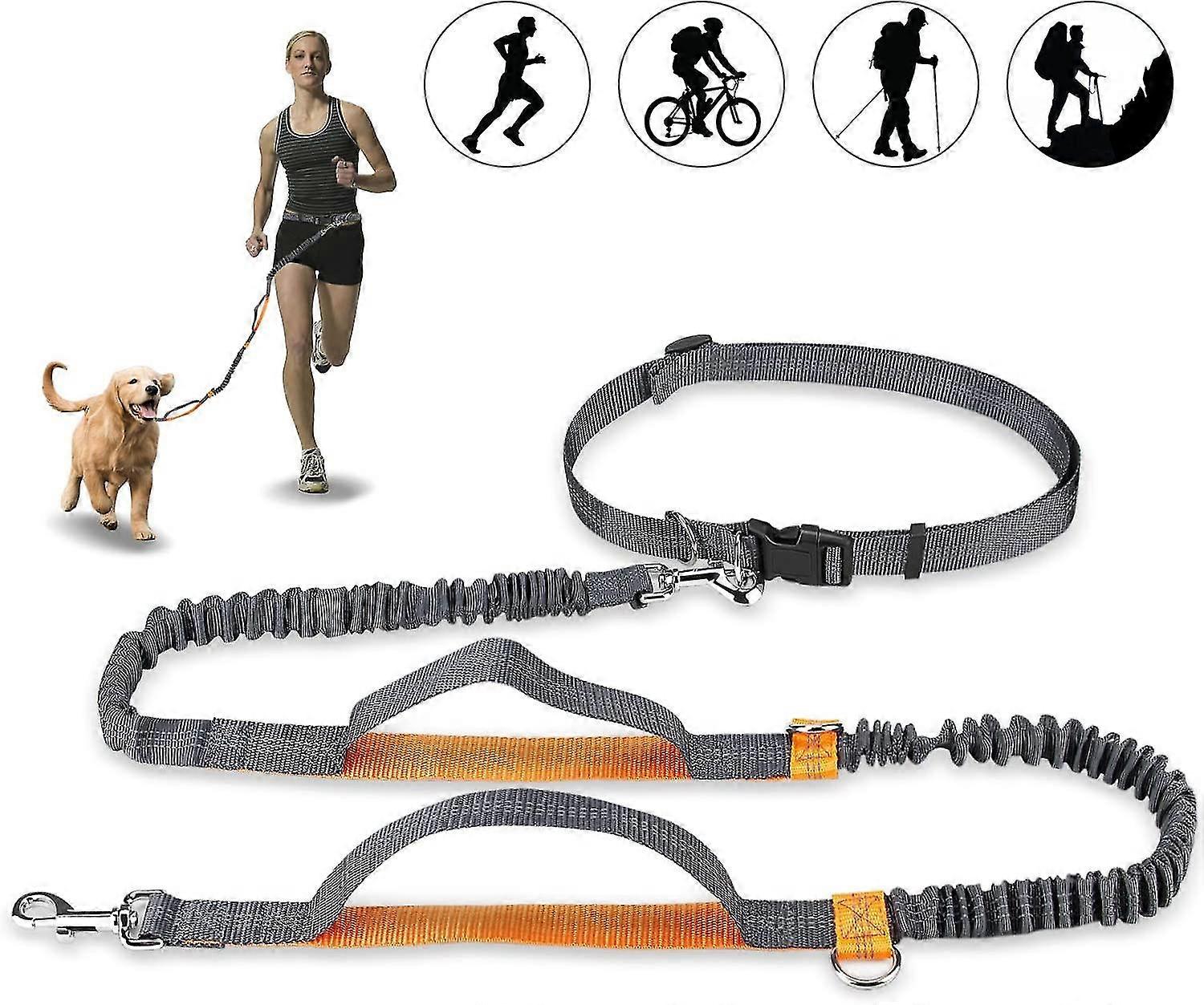 Hands Free Dog Leash, Adjustable Elastic Jogging Leash
