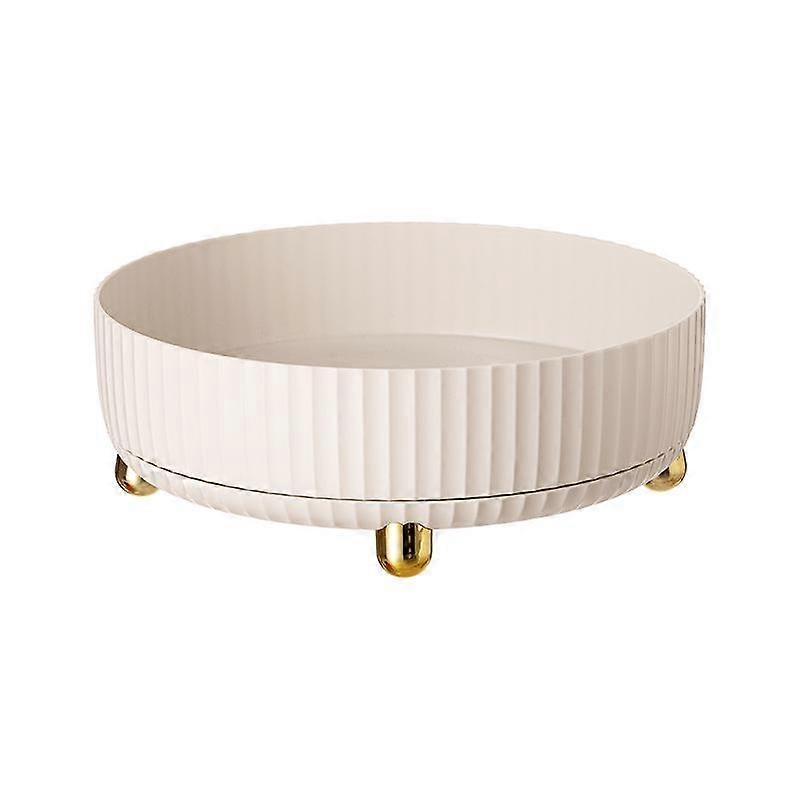 Striped Fence Rotating Storage Rack,Round Turntable Organizer,360 Rotating