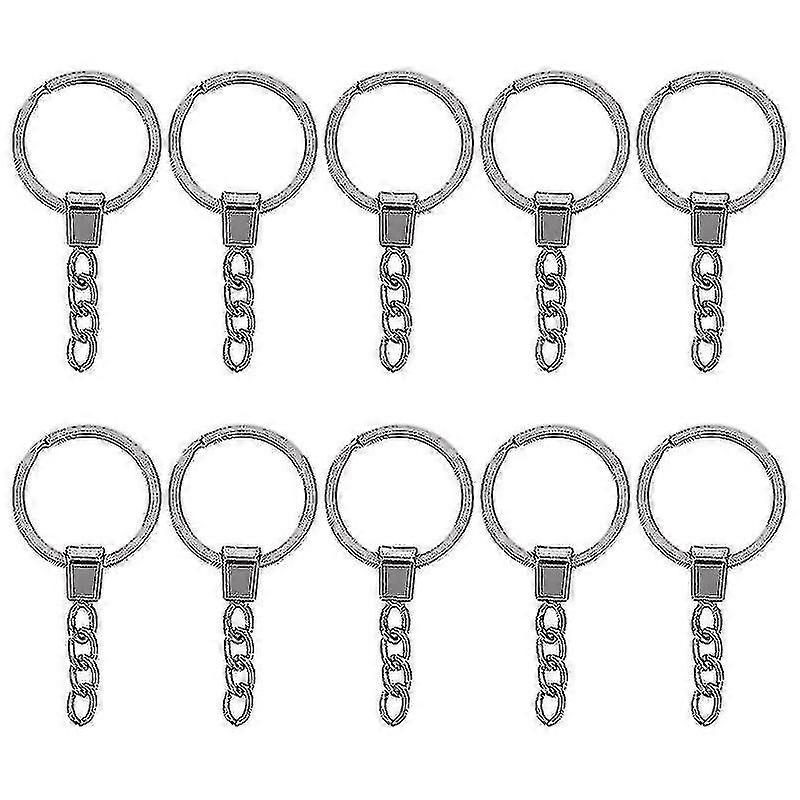 20pcs Alloy Key Chain Lost-proof Key Chain Practical Keychains (nickel Color)