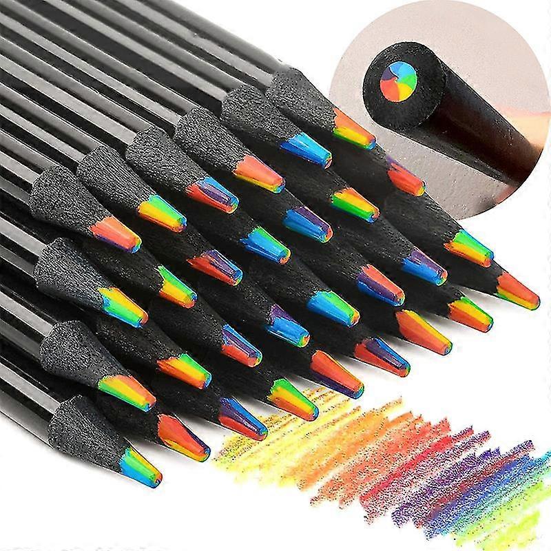 1pc 7 Colors Gradient Rainbow Pencils Jumbo-colored Pencils For Multicolored Pencils For Art Drawing Coloring Sketching Random