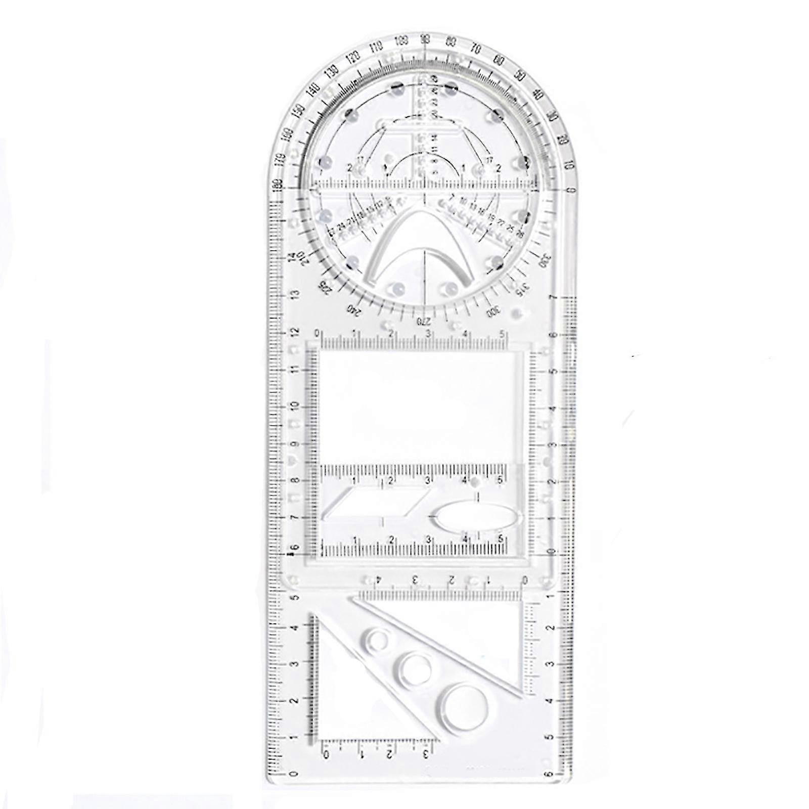 متعدد الوظائف طالب الرياضيات المسطرة، متعدد الوظائف قابلة للتدوير النشط الرياضيات مسطرة رسم قالب