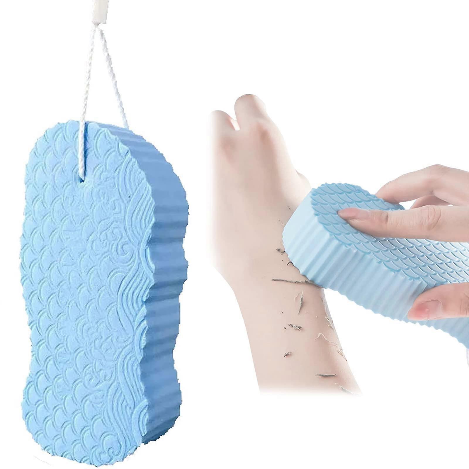Super Soft Exfoliating Bath Sponge, Reusable Bath Sponge Shower Sponge Brush with Lanyard, Spa Scrub Exfoliator
