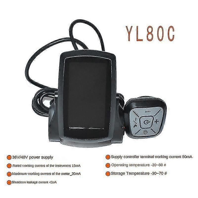 Electric bicycle 36v48v Yl80c LCD instrument smart control panel display