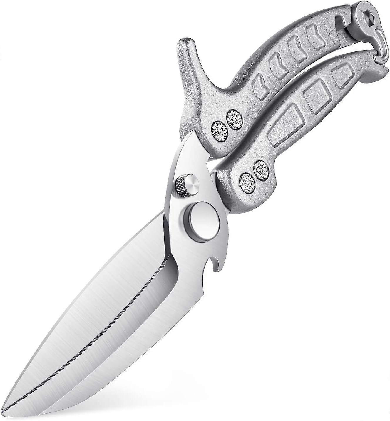 Detachable Poultry Scissors, Shark Tooth Kitchen Scissors, Multi-Function Professional Kitchen Scissors for Cutting Bones, Meat, Poultry, Vegetables a