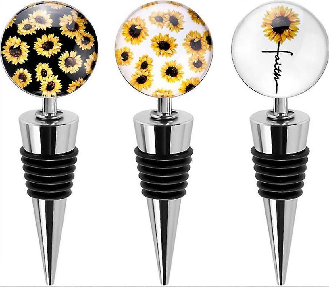 10,2 cm flaskpropp vinpropp med glas, 3-pack vinflaskproppar