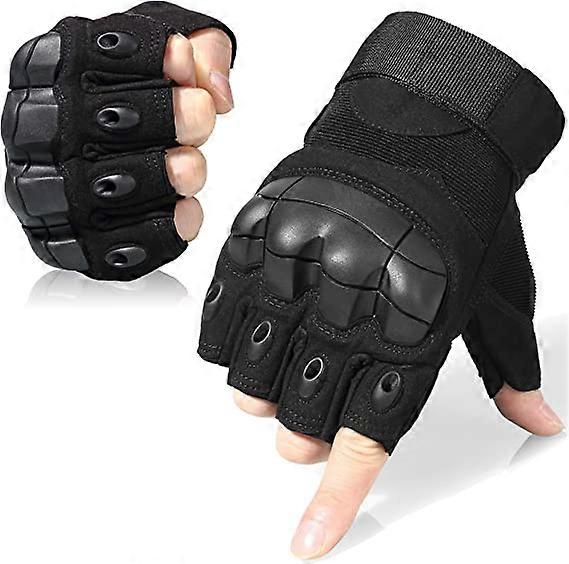 Tactical Fingerless Gloves (Black)