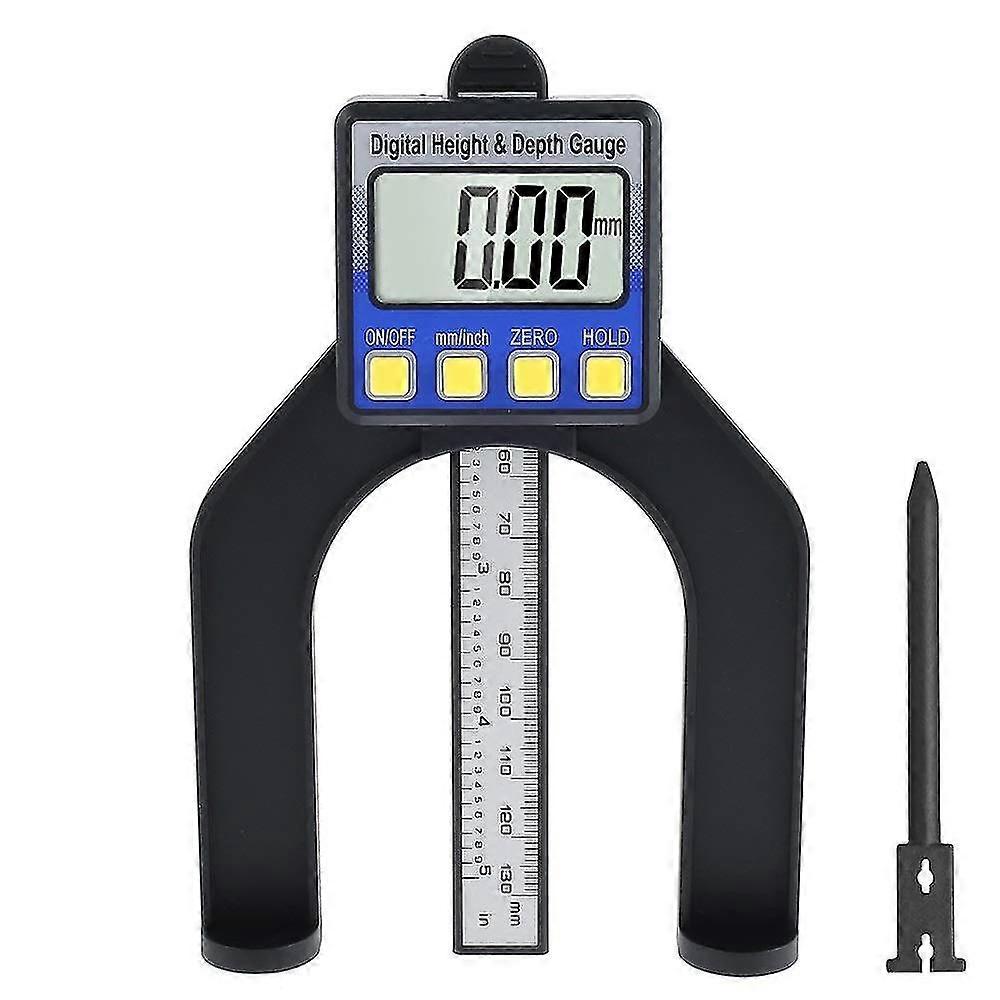 Digital Depth Gauge 80mm Carpentry Height With Depth Rod Magnetic Feet Hold Function Smart Measuring Tools
