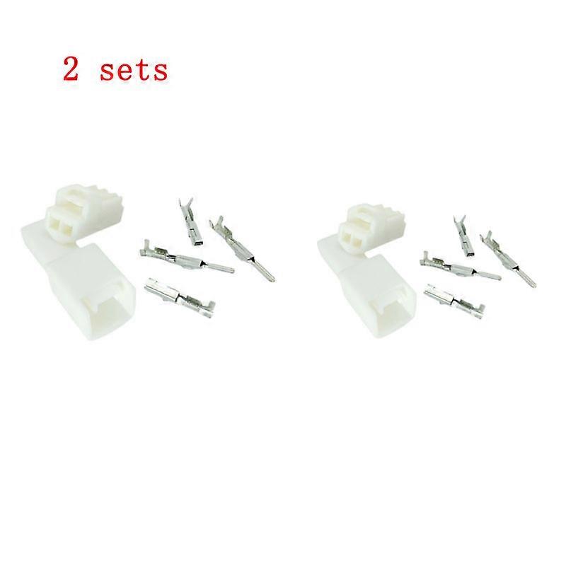 2 Sets 2.1mm Connector 2P pin Electrical Cigarette Lighter Power Plug Terminal Car Connector Kit Socket Pin For Toyota Corolla