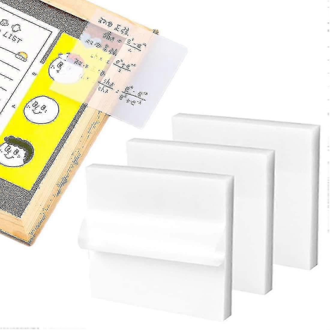 200pcs Self-adhesive Note Sheets Post Sticky It Notes Removable Transparent