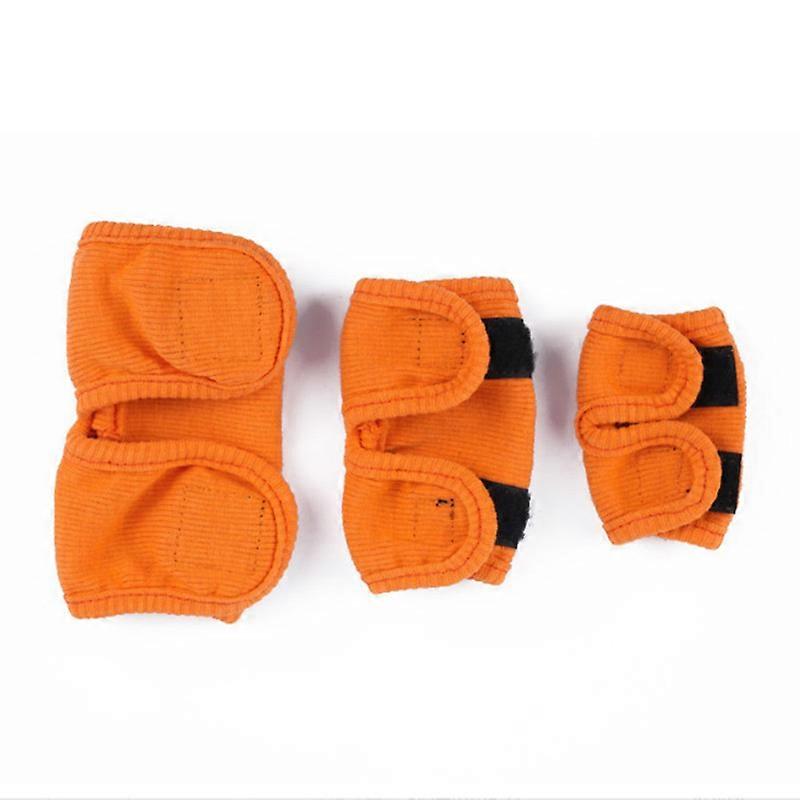 MIMIGO Dog leg support, adjustable hind legs, warm knee and elbow, knee surgery wound recovery protection, general cat and dog cloth black and orange