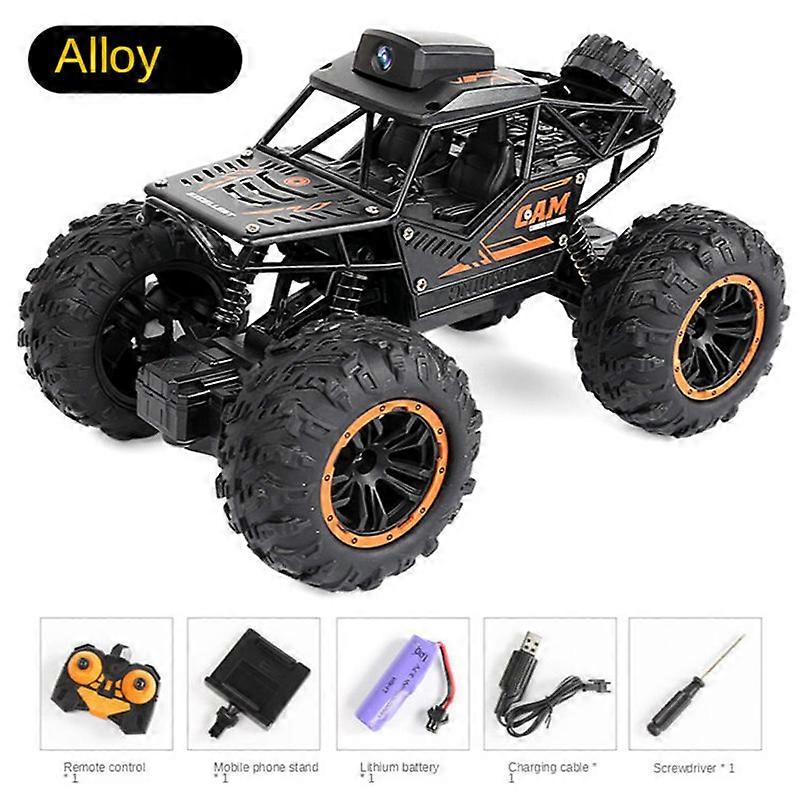 RC Remote Control Electric Car With Camera, Alloy Remote Control Off-road Climbing Toy Car