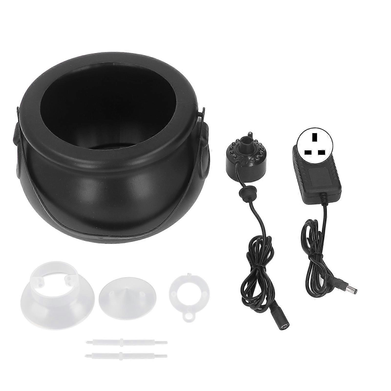 Cauldron Fog Machine Metal Plastic 12 LED Color Changing Spooky Ambience Halloween Mist Maker with Cauldron 100240V