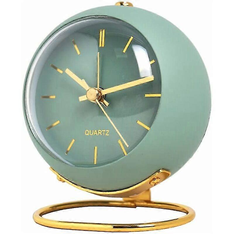 Analog Alarm Clock With Lights, Small Silent Retro Alarm Clock Bedside Student Luminous Pointer Clock,suitable For Heavy Sleepers, Placed On Desk, Bed